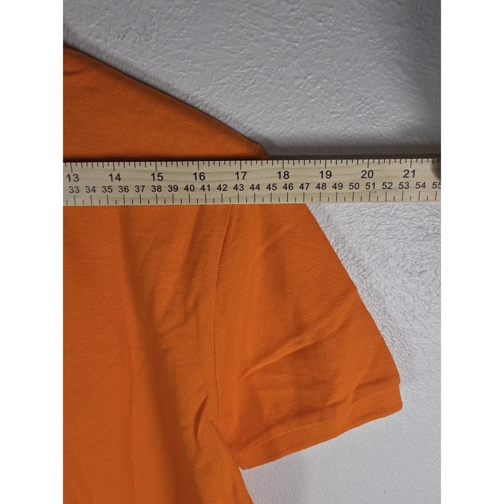 Polo Ralph Lauren Orange Custom Slim Fit Short Sleeve Polo Shirt Men Size Medium